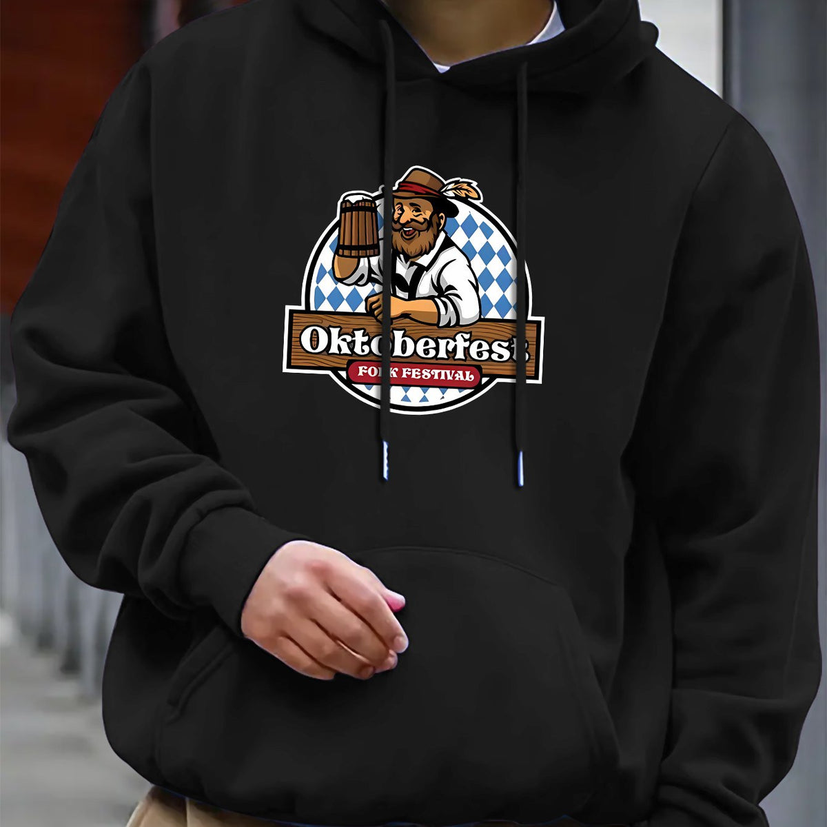 Bekväm herrhoodie – Thomas Oktoberfest 2026