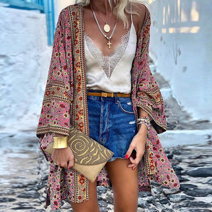 Trendig Boho damtröja med mönster – Elara