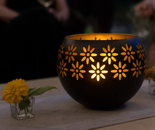 Lampa med blommor och doftspridare – Fleuris