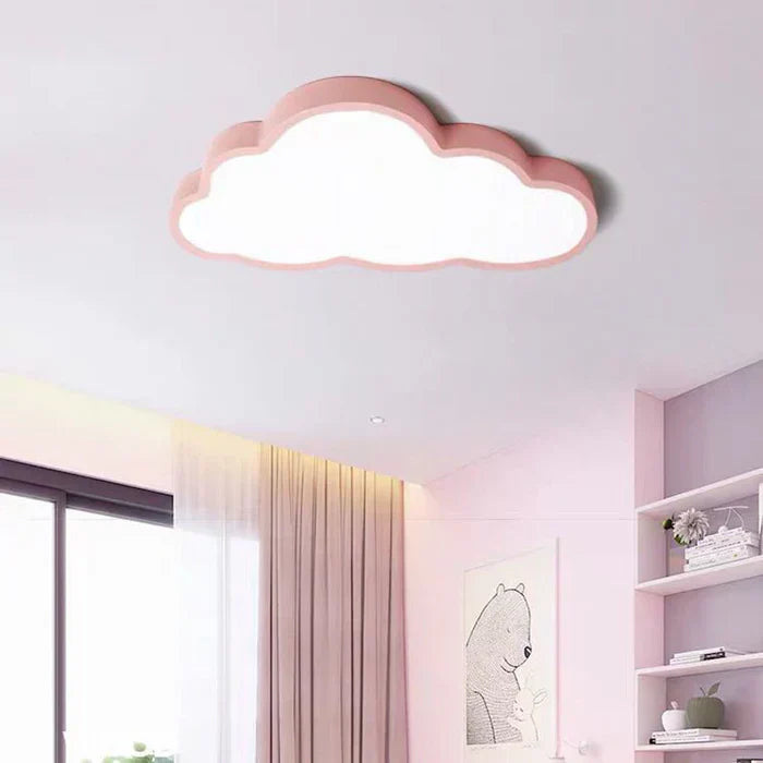 Wolkenförmige Deckenleuchte, rosa, LED, Kinderzimmer, modernes Design, energiesparend.