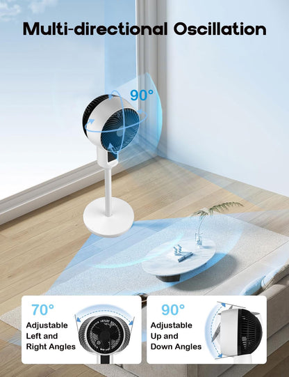 Justerbar golvfläkt med 3D-oscillation – Aerion