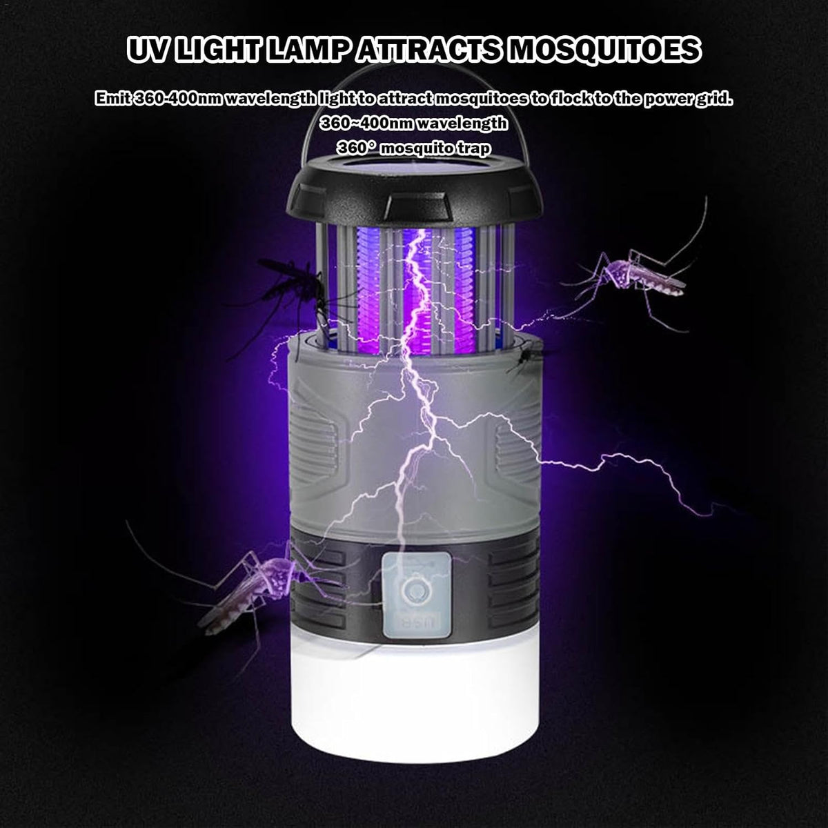 Solcellsdriven flugfälla med UV-lampa – Zynora