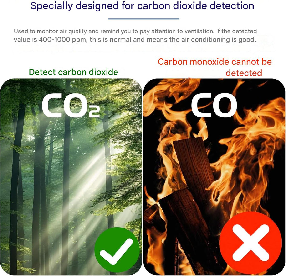 Bärbar CO2-detektor – Aervent