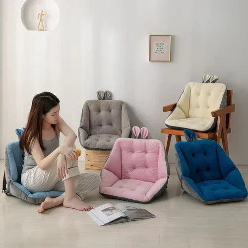 Faltbarer Bodenstuhl, rosa, grau, blau, verstellbar, bequem, Wohnzimmer, modernes Design.