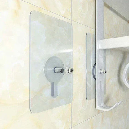 Transparenter Wandhaken aus Kunststoff, selbstklebend, für Badezimmer, Küche, platzsparend.
