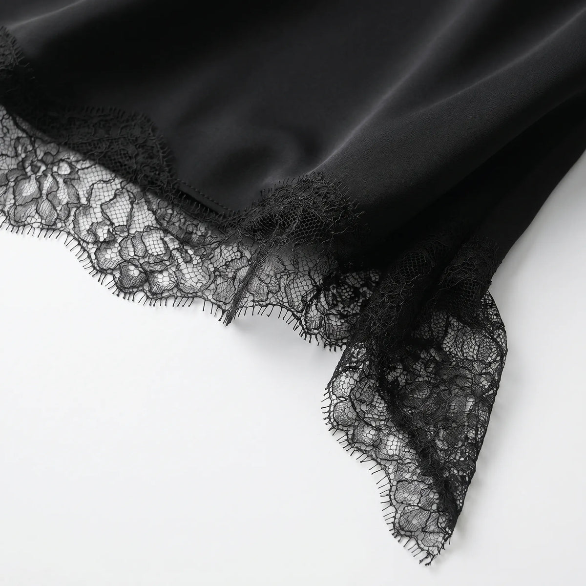 Asymmetric Lace Slip Dress -  Mable