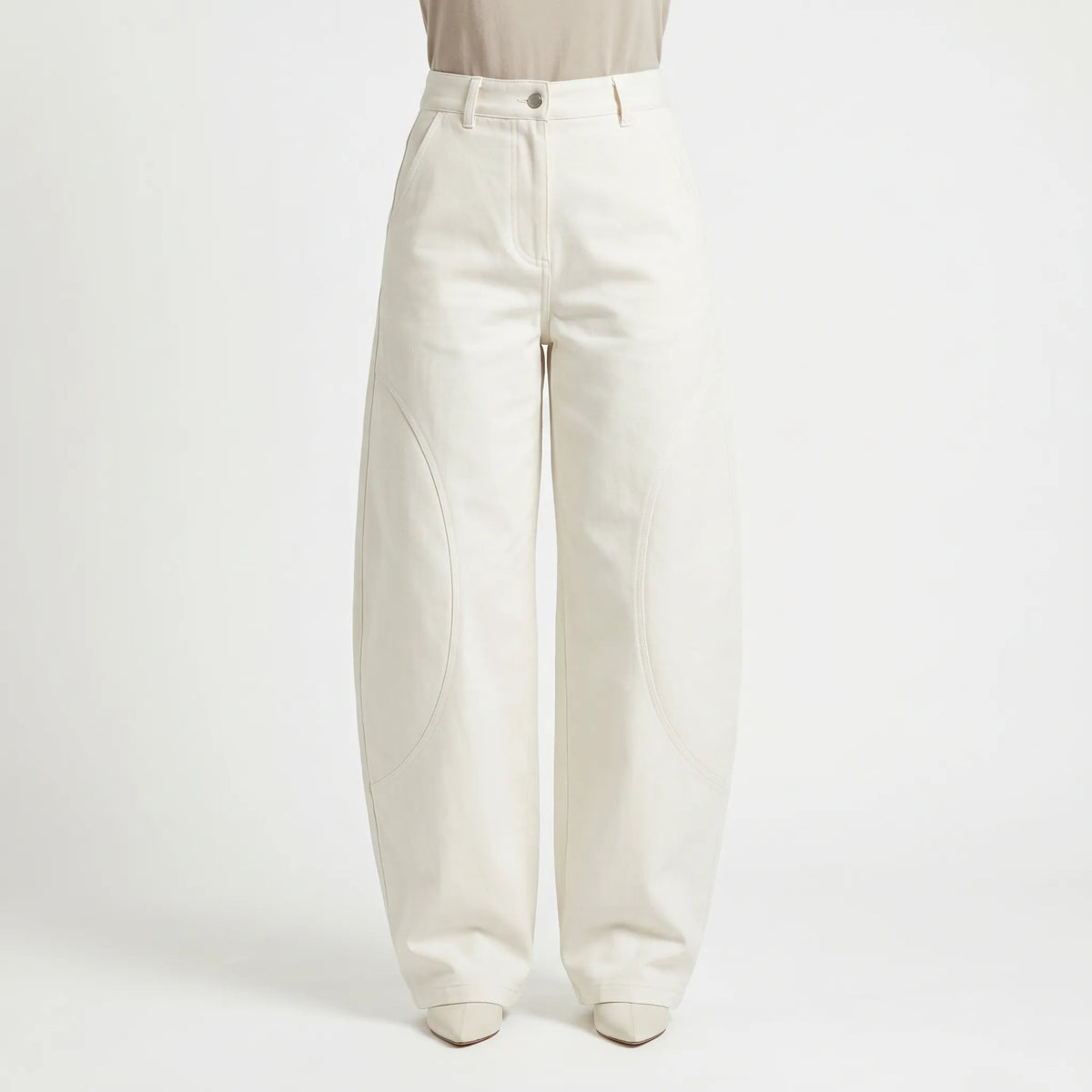 Baggy Barrel-Leg Trousers -  Shelia