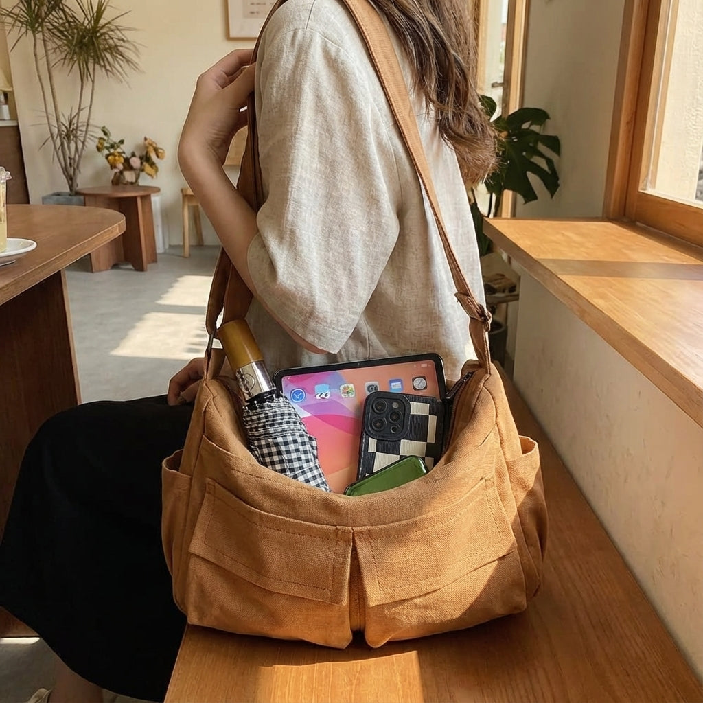 Canvas Crossbody Messenger Tas - DailyMessenger