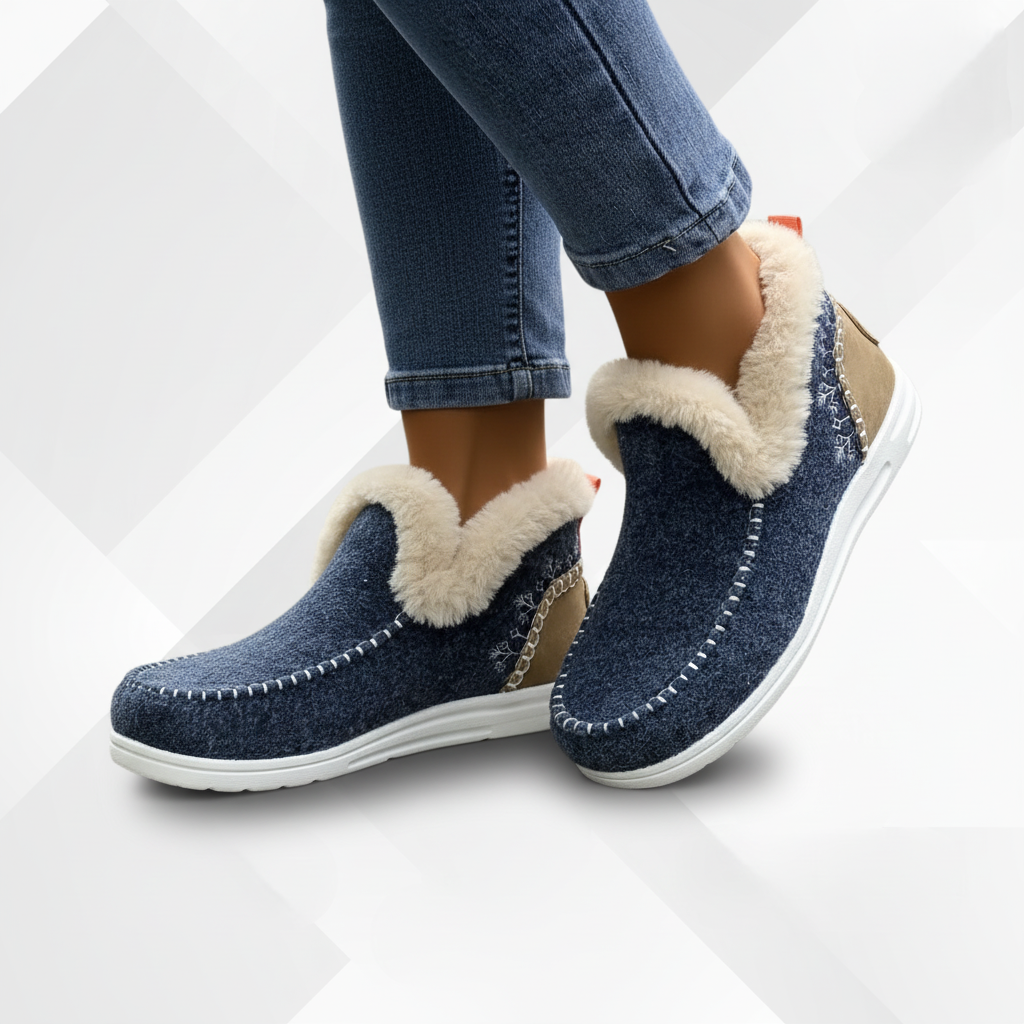 Damenkomfortschuhe Mit Plüschfutter - ComfyGlide