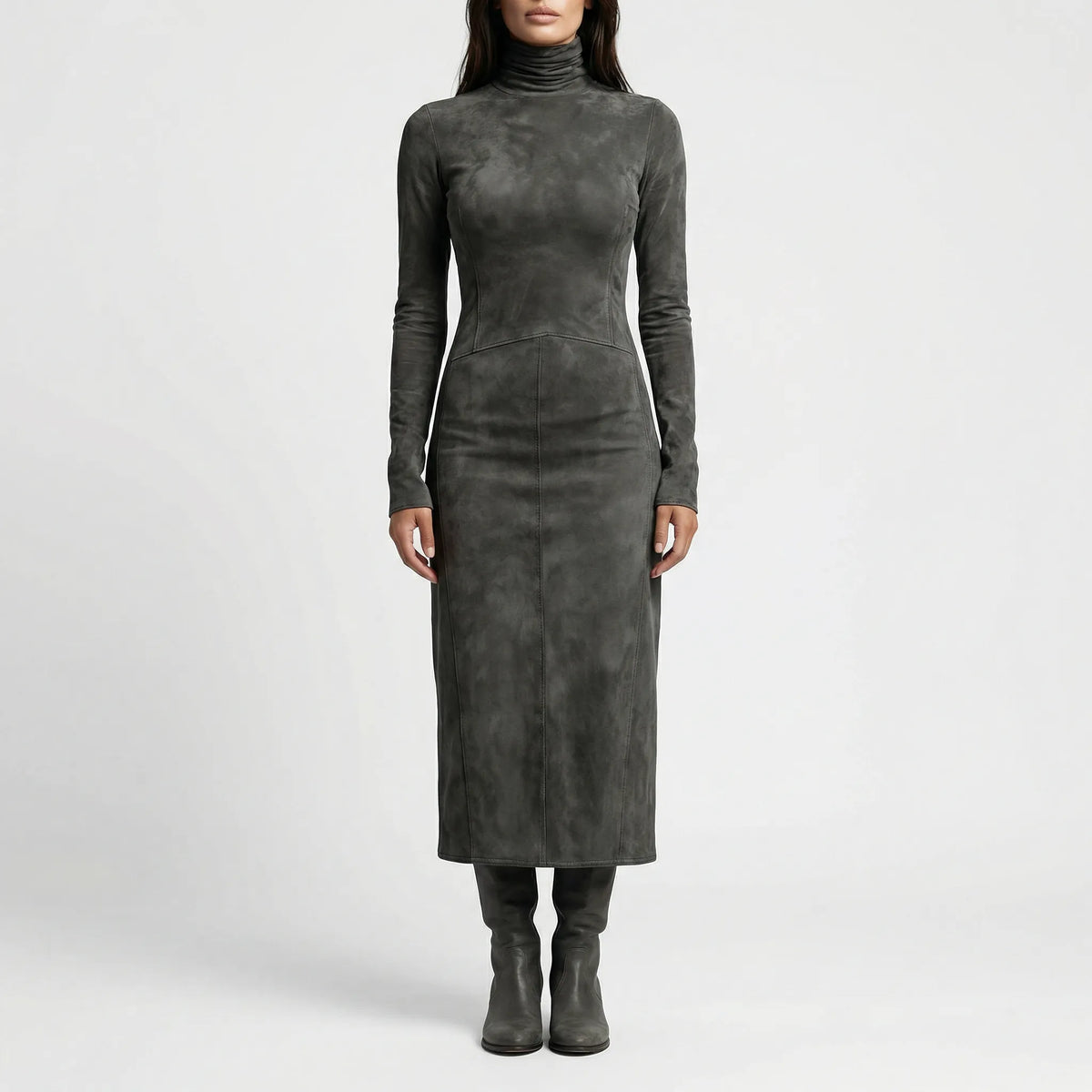 Figurbetontes Midi-Kleid Mit Rollkragen - Gayle
