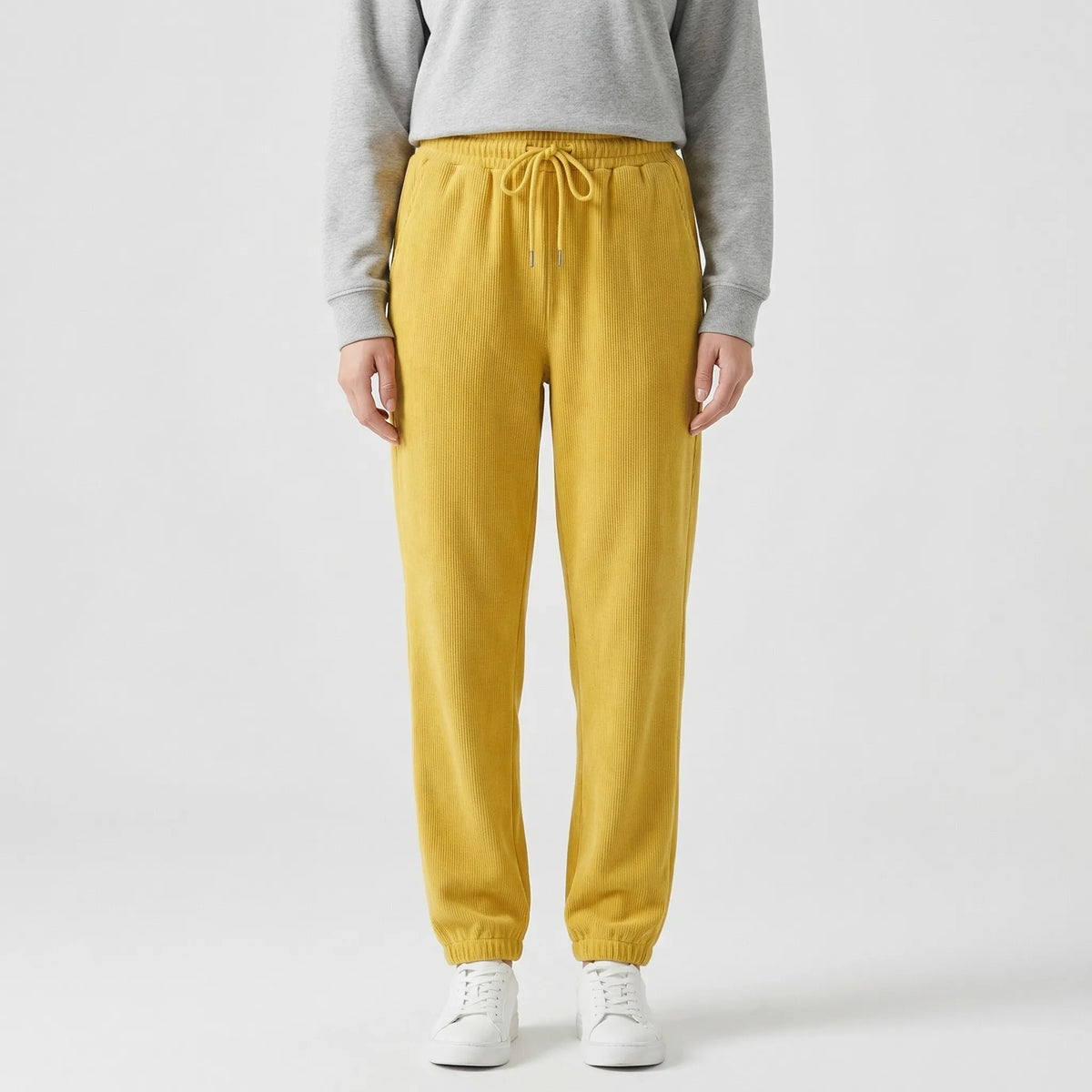 Fleece-Lined Ankle-Length Jogger Trousers - Margie