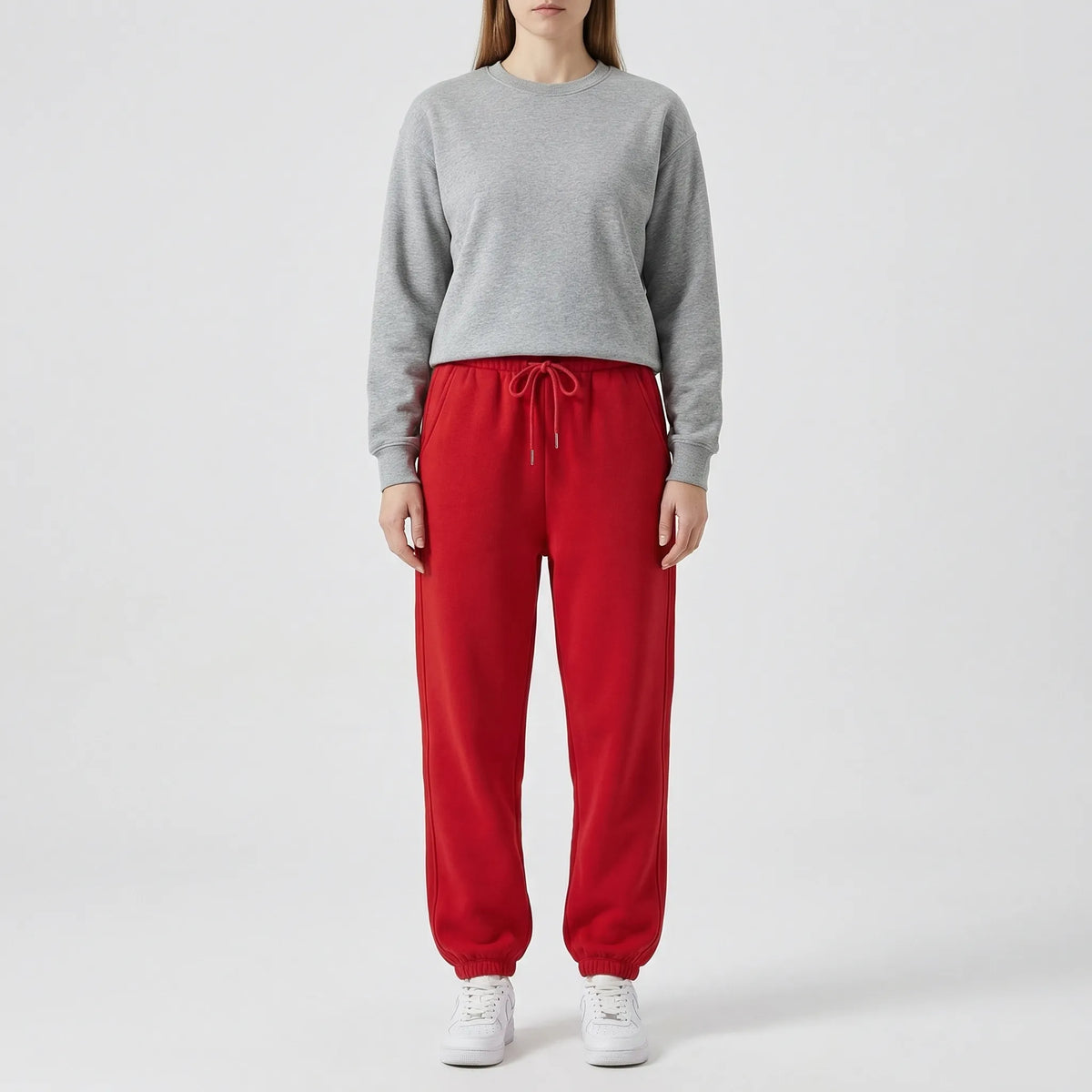 Fleece-Lined Ankle-Length Jogger Trousers - Margie