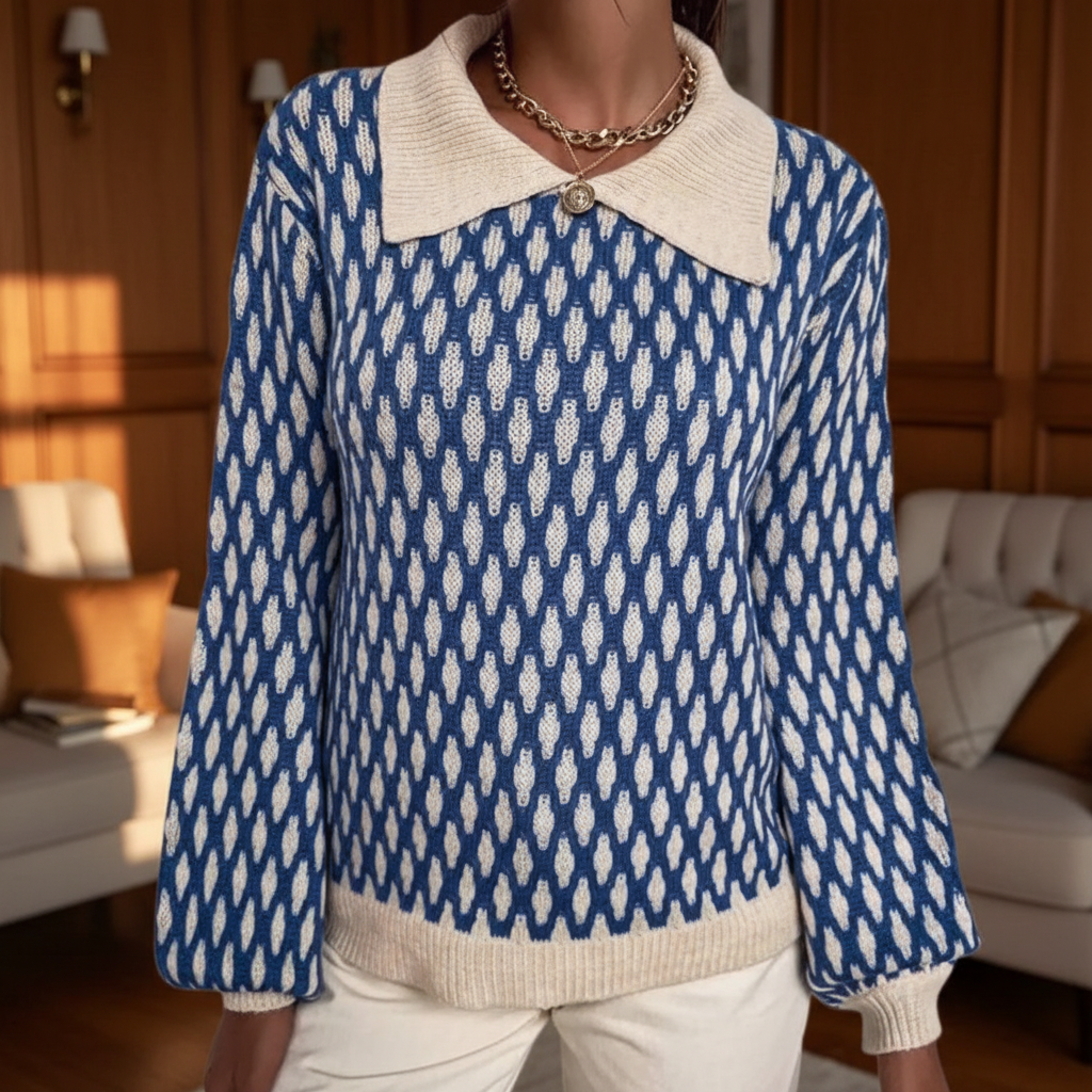 Gemusterter Strickpullover - Elena