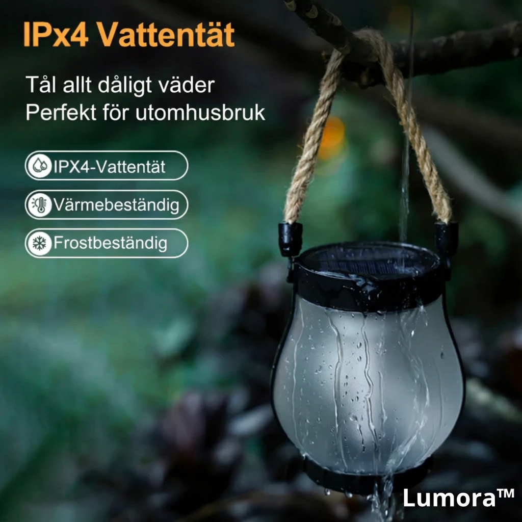 Solar Lantern Outdoor Light with Flickering Flame Effect 5