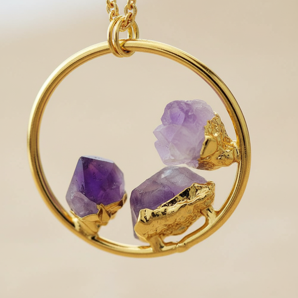 Handgefertigte Amethystkette - ElysiumNecklace 