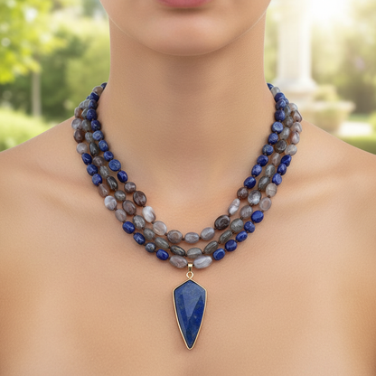 Handgefertigte Edelsteinkette - ProtectiveMala 