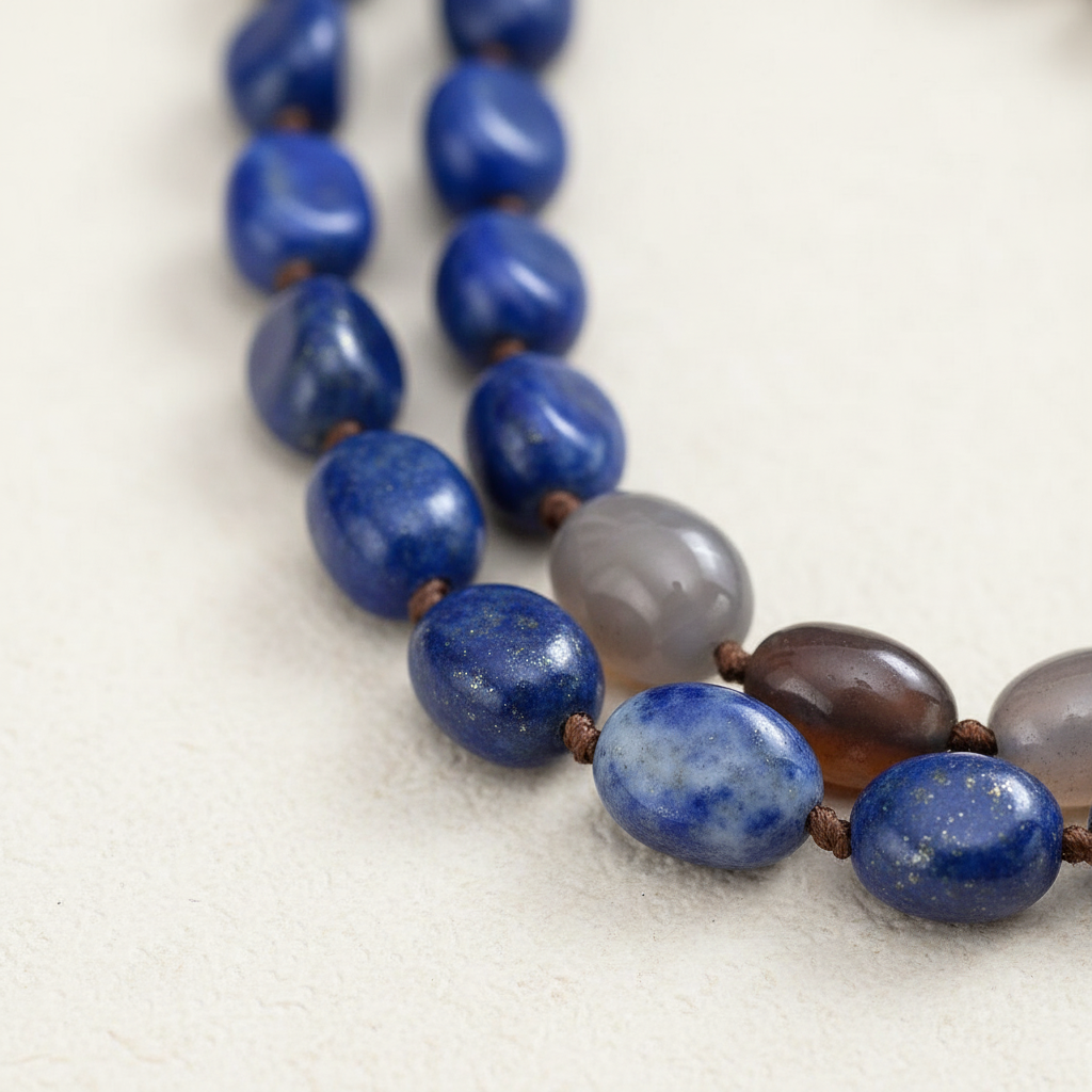 Handgefertigte Edelsteinkette - ProtectiveMala 