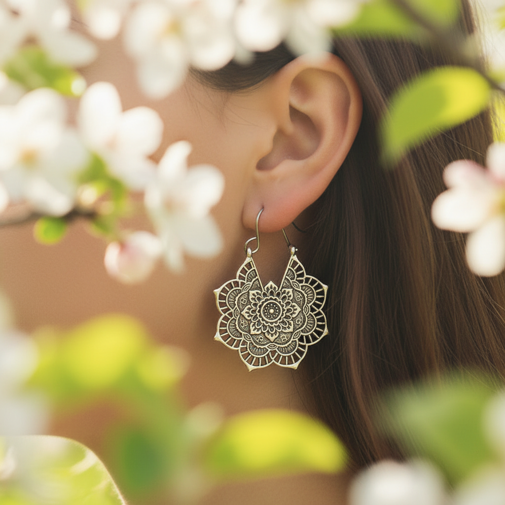 Hängende Ohrringe - MandalaJewelry 