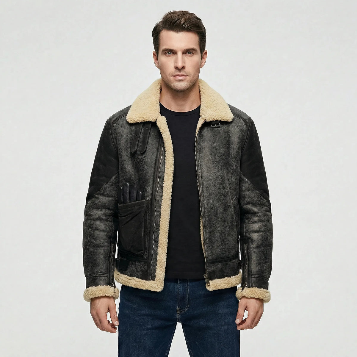 Herren-Jacke Im Lammfell-Stil - Thies
