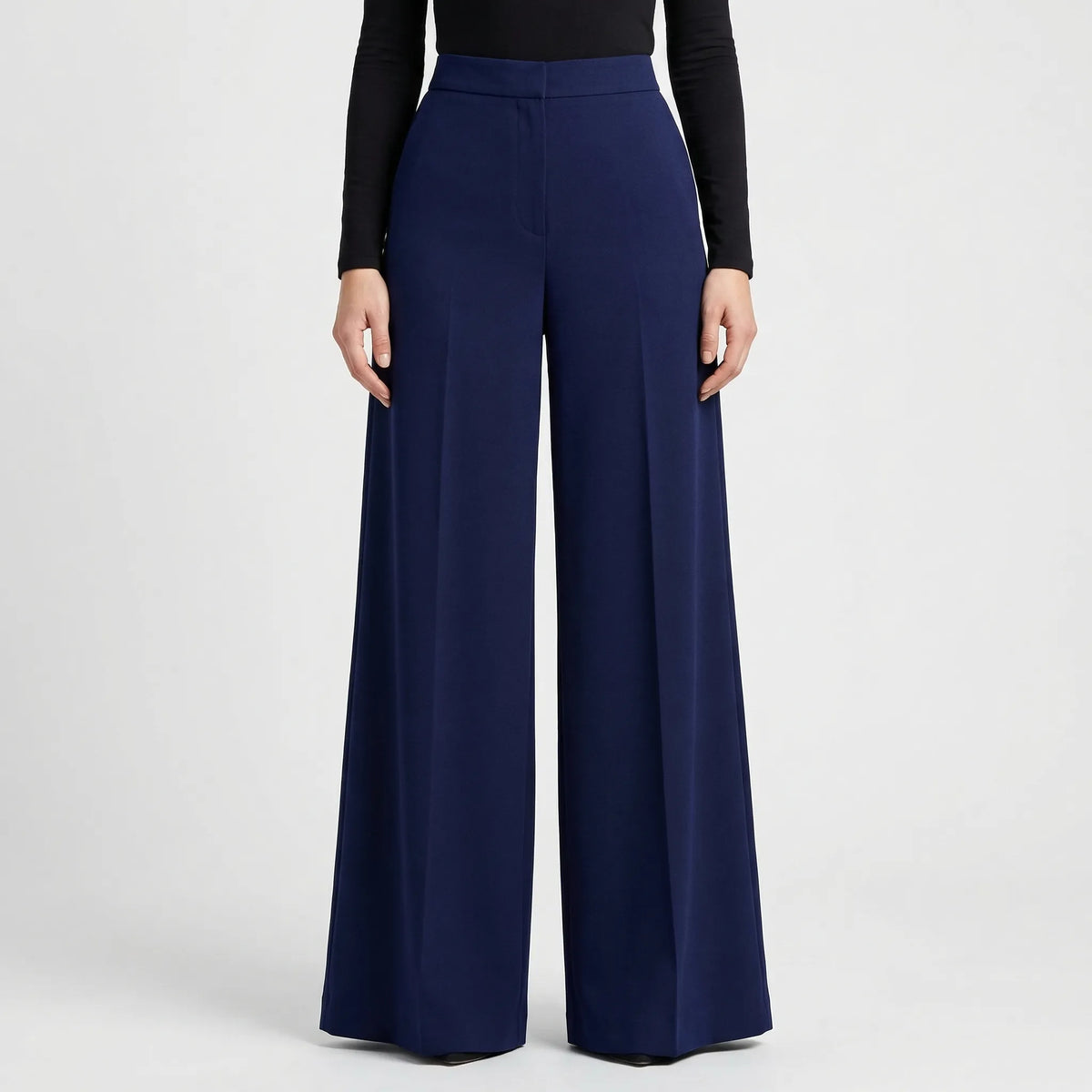 High-Waisted Wide-Leg Palazzo Trousers - Jane