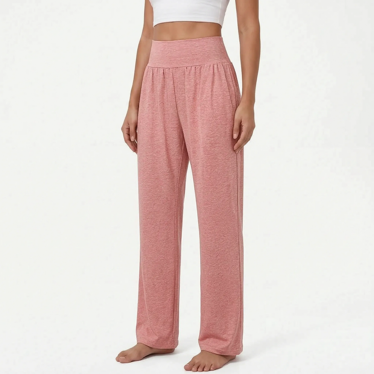 High-Waisted Wide-Leg Yoga Trousers - Sheryl