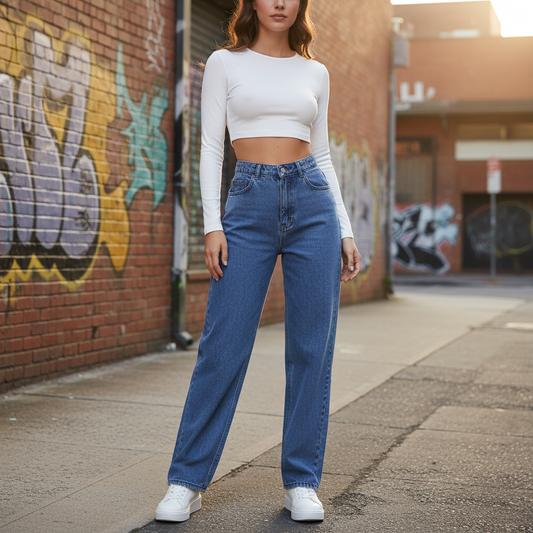 Hochgeschnittene Jeans - Anna