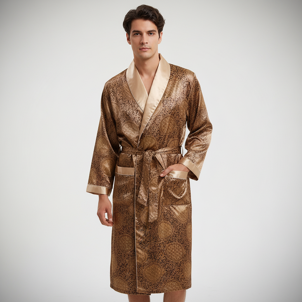 Hochwertiger Satin-Bademantel - Marius