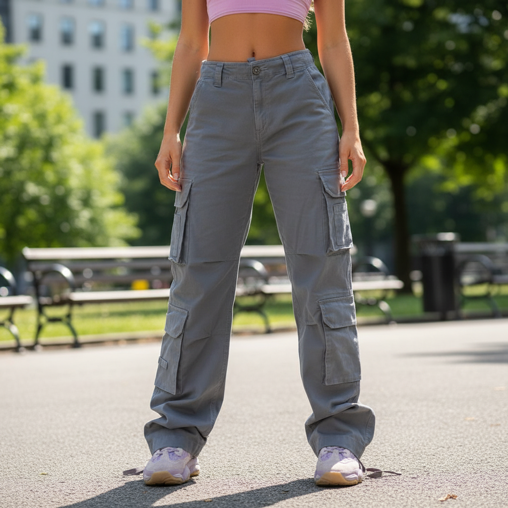 Hohe Taille Cargo Hose - Valentina