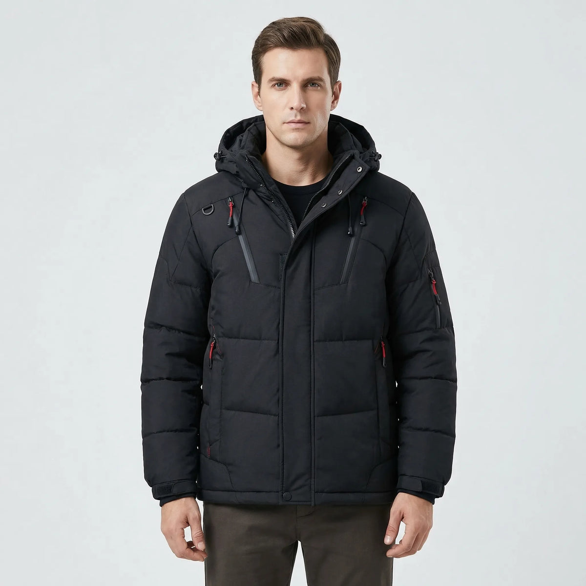 Hooded Windproof Puffer Jacket - Shaun