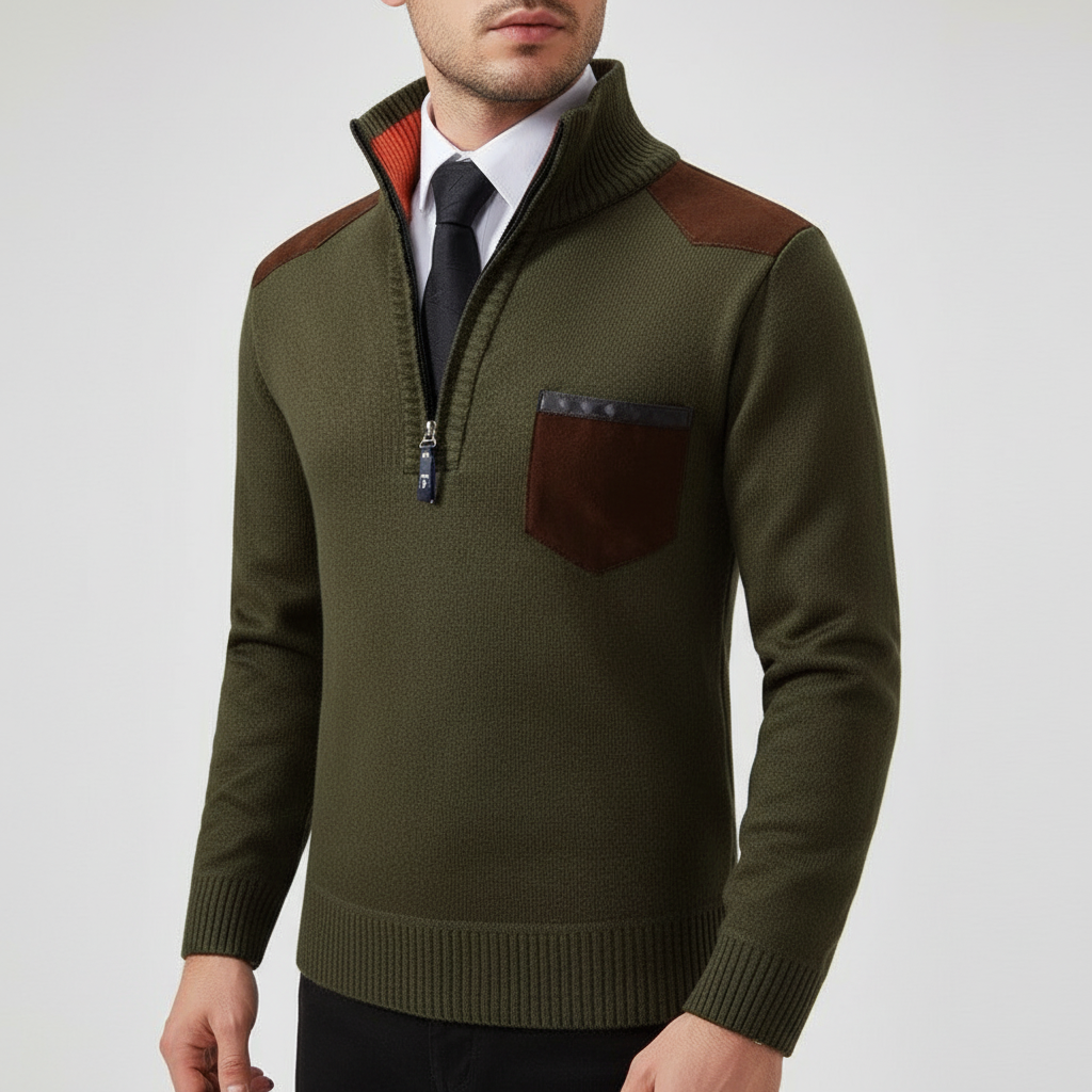 Kaschmirpullover Mit Reißverschluss -  Emil