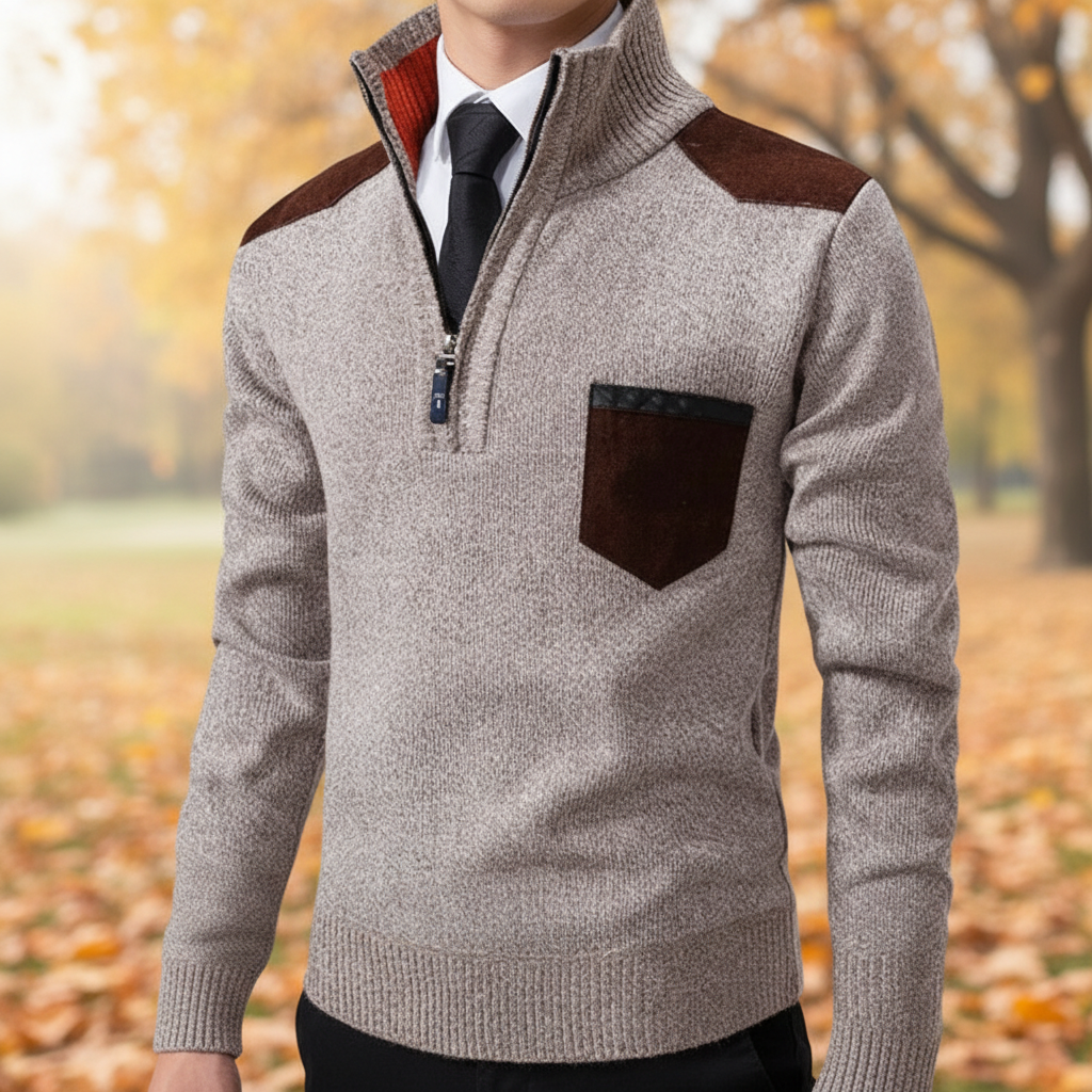 Kaschmirpullover Mit Reißverschluss -  Emil