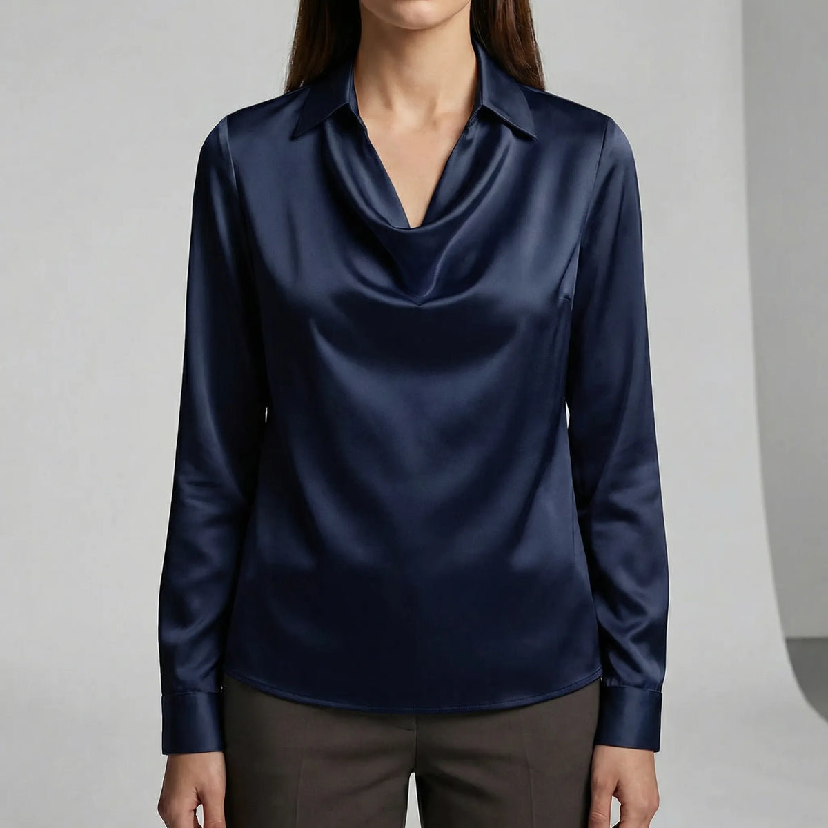 Langärmelige Drapée-Bluse - Ceylin