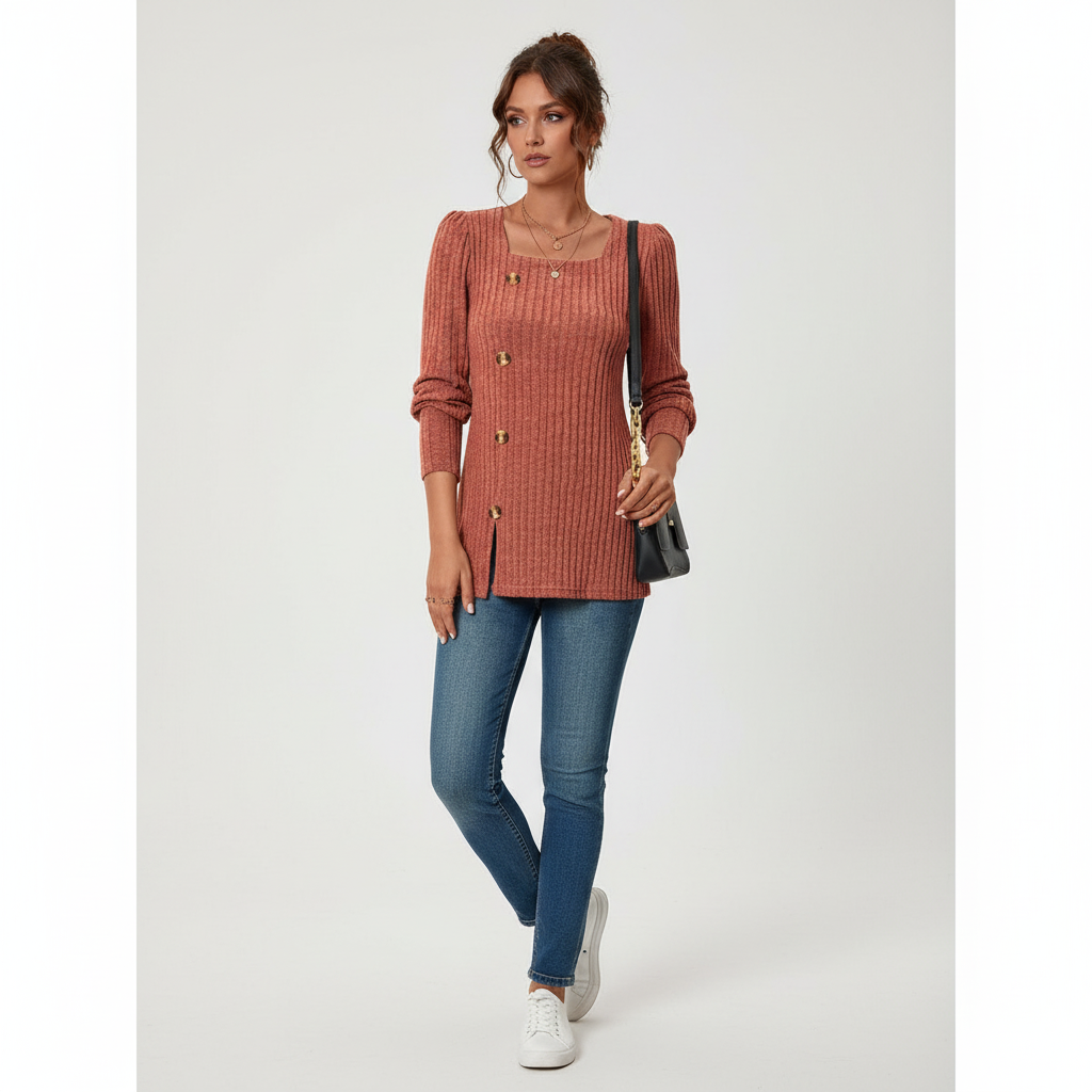 Langärmliges Stricktop -  Helena