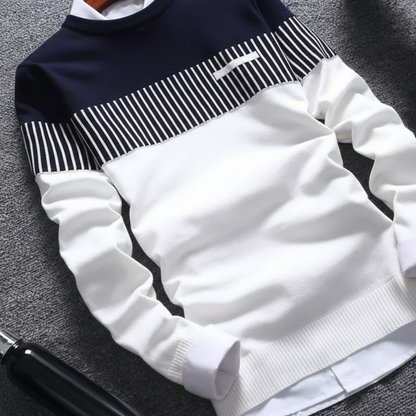 Lange Ärmel Pullover - StripeMix