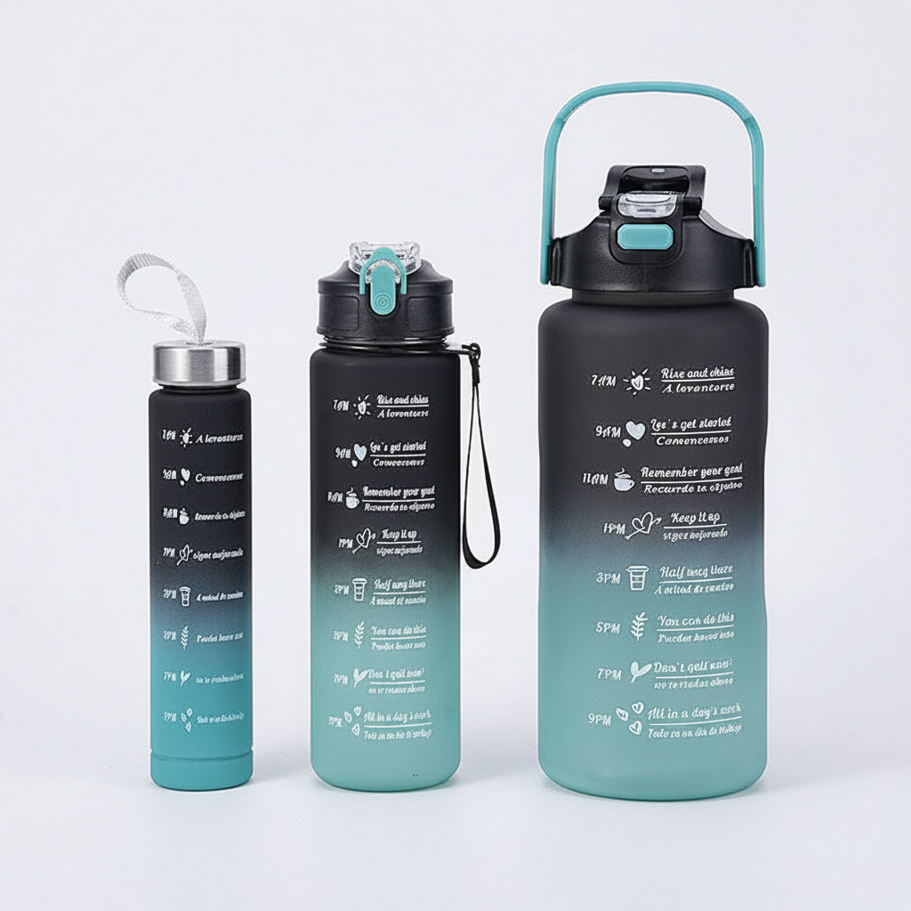 Motivationsflasche Mit Zeitmarkierung - AquaPulse