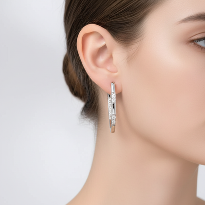Ovaler Ohrschmuck - GlimmerHoop 