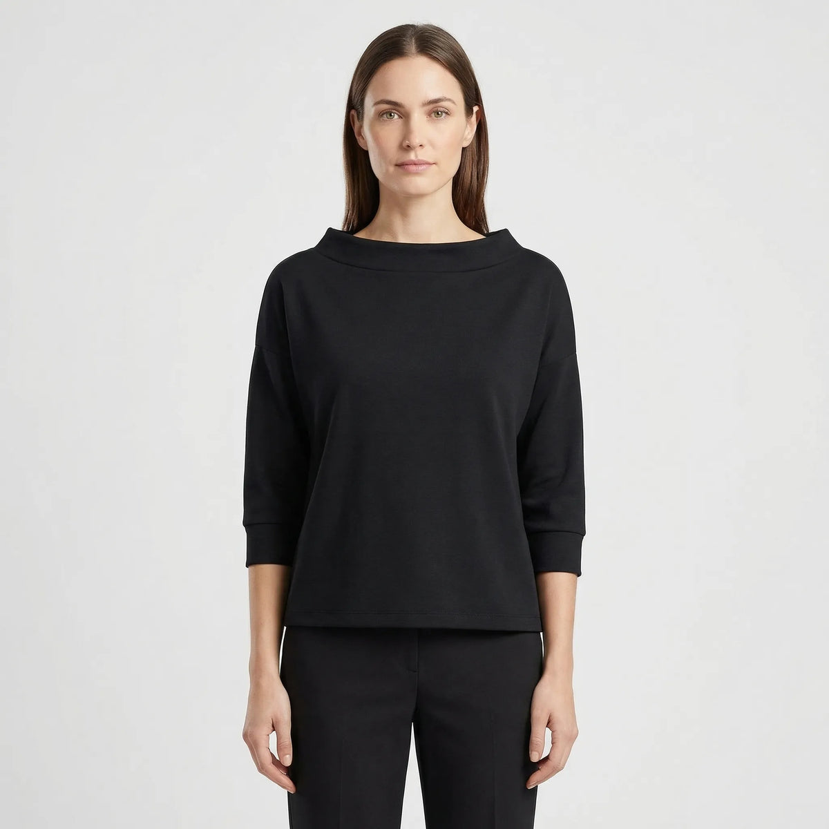 Relaxed Fit Roll-Neck Women's Top - Joanne