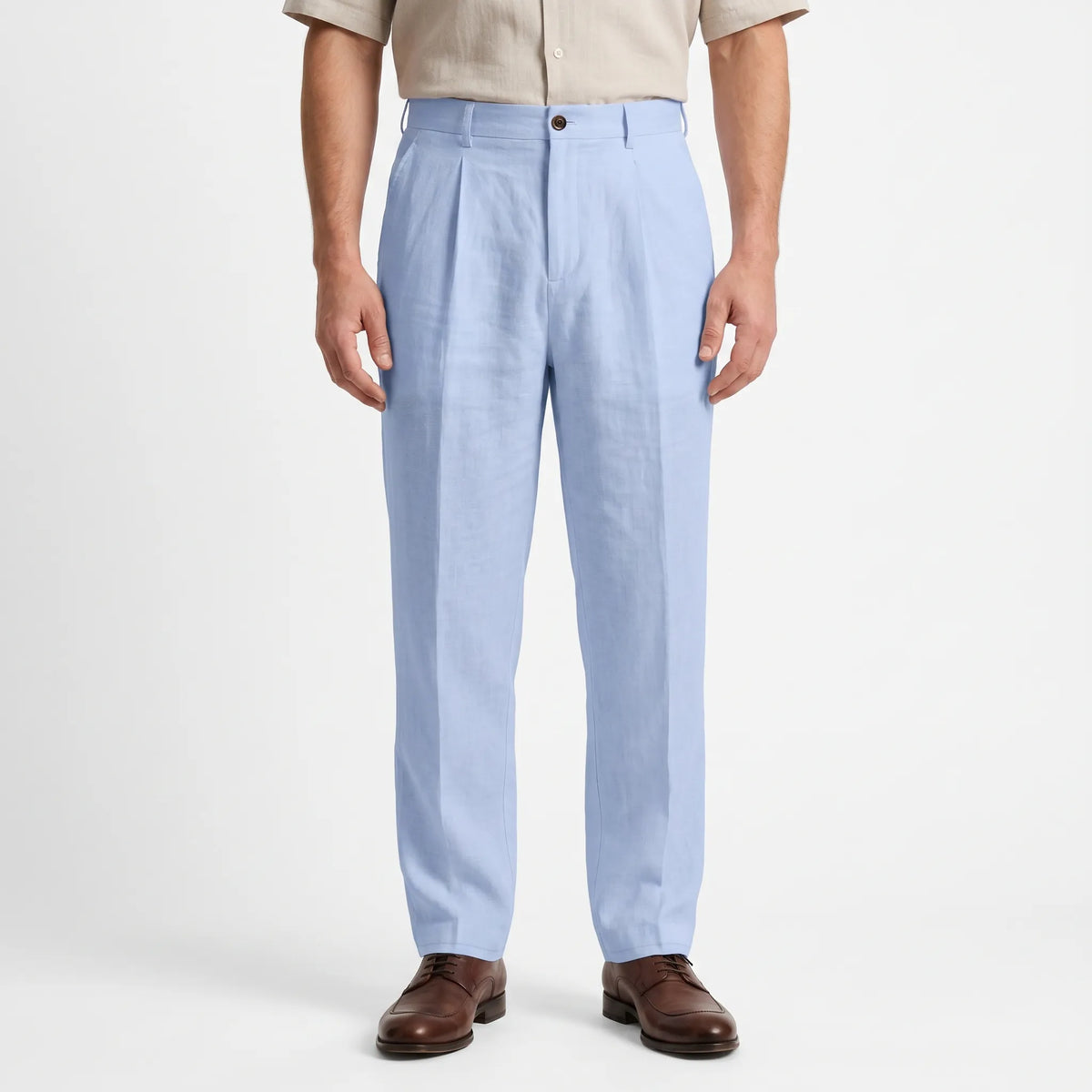 Relaxed Straight Leg Trousers -  Brent