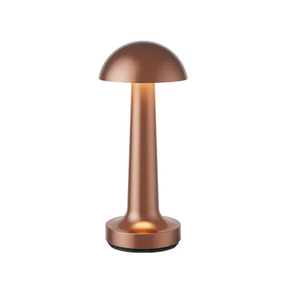 Bronzefarbene Tischlampe, pilzförmig, für Restaurantbar, modernes Design, LED-Beleuchtung.
