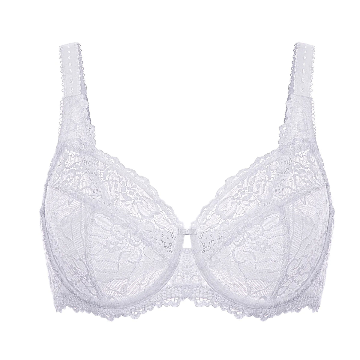 Weiße Spitzen-BH, Damenunterwäsche, verstellbare Träger, elegant, bequem, Dessous.