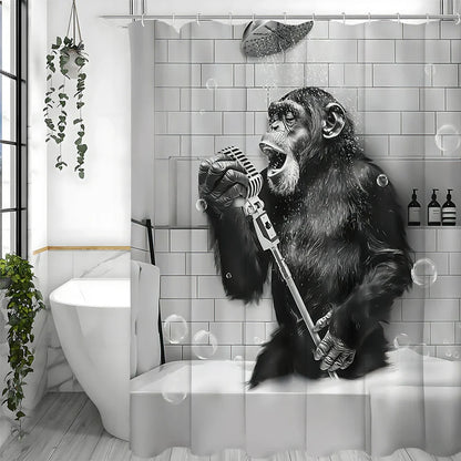 Schwarzweiß Bedruckter Duschvorhang - ShowerChimp