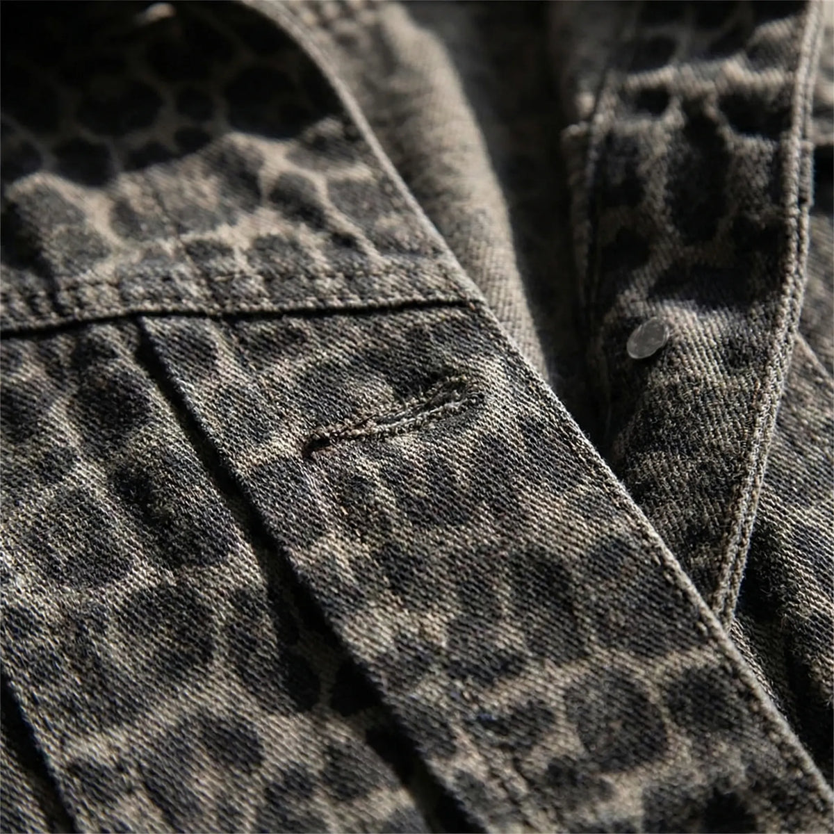 Short Leopard Print Casual Jacket - Flora