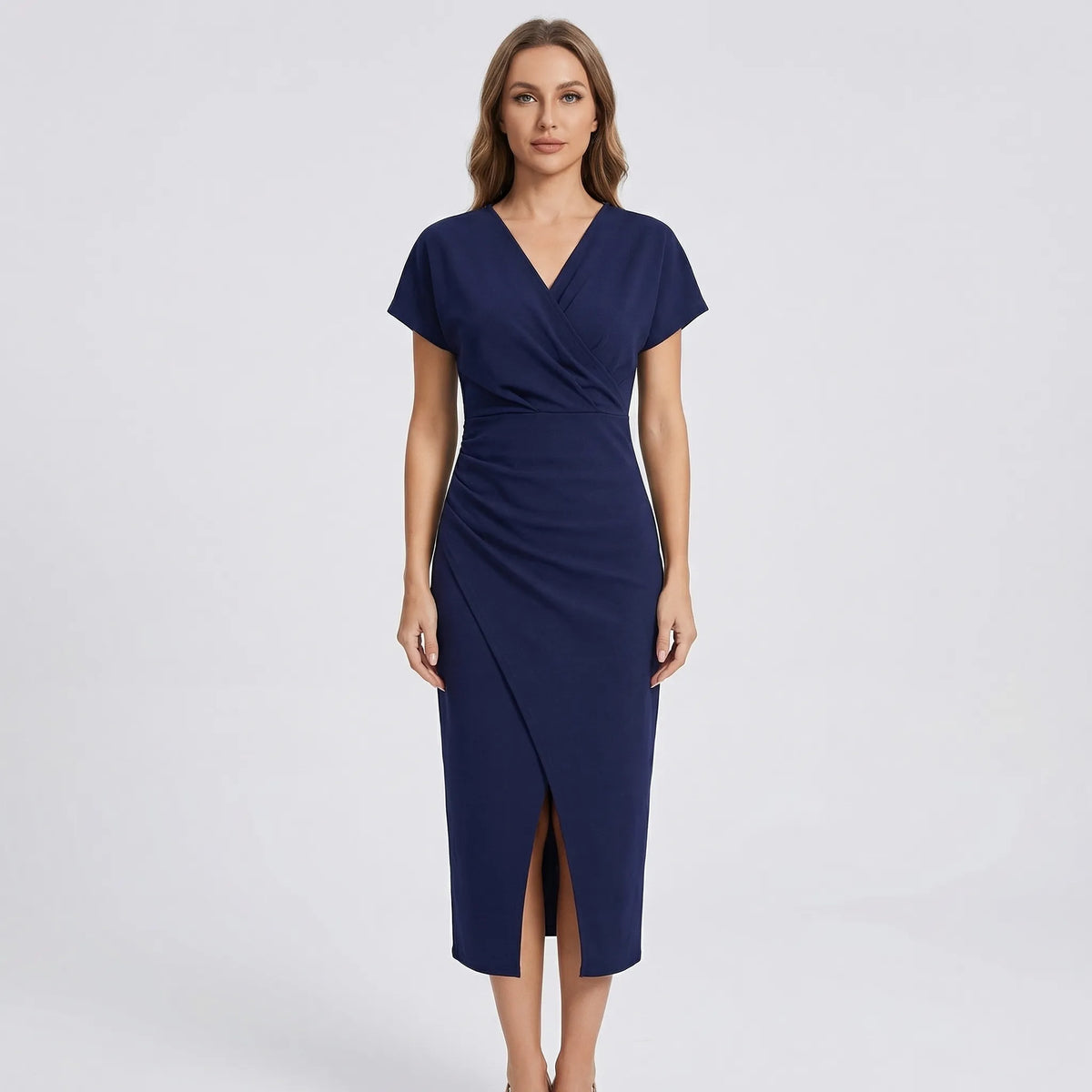 Side-Split Bodycon Midi Dress - Connie