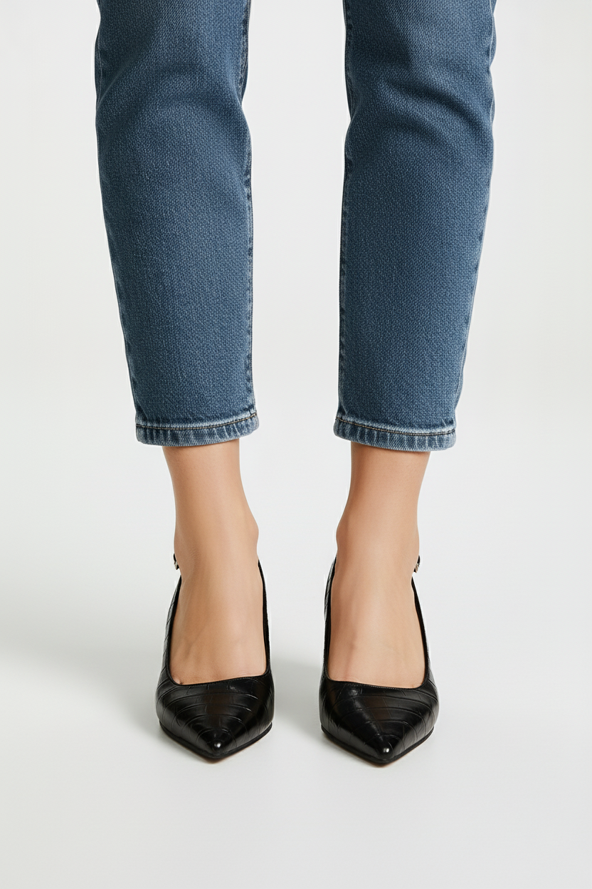 Slingback Pumps Mit Blockabsatz -  Annika