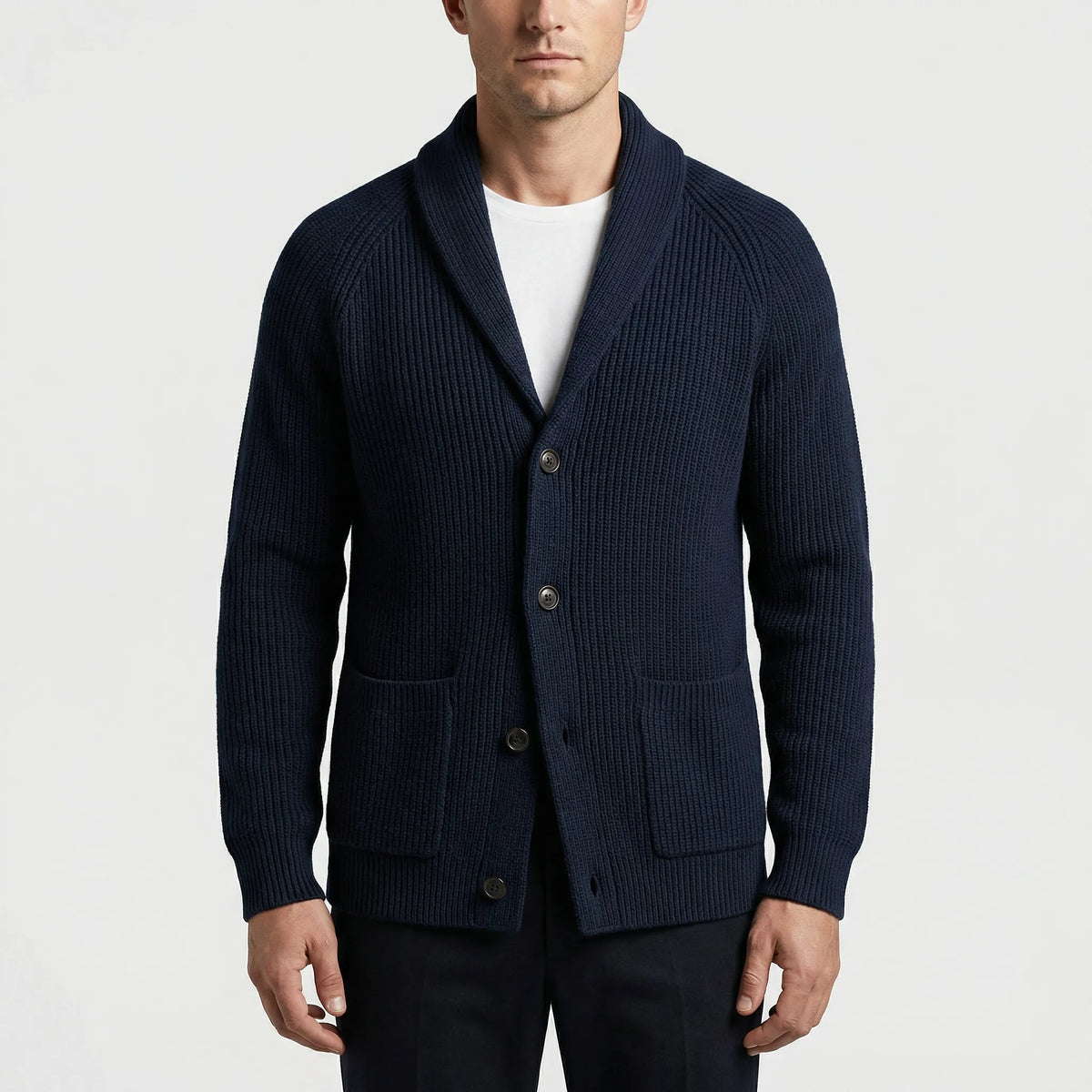 Taillierter Strickjacke Mit Schalkragen - Alberto