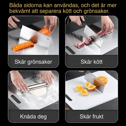 Titanium Kitchen skärbräda – dubbelsidig skärbräda i 316‑kvalitet