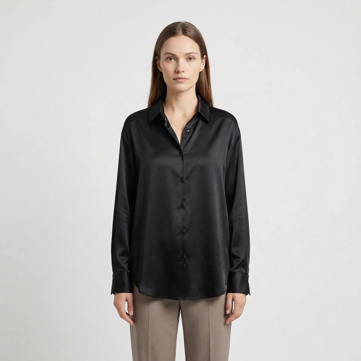Versatile Satin-Finish Top - Angelica