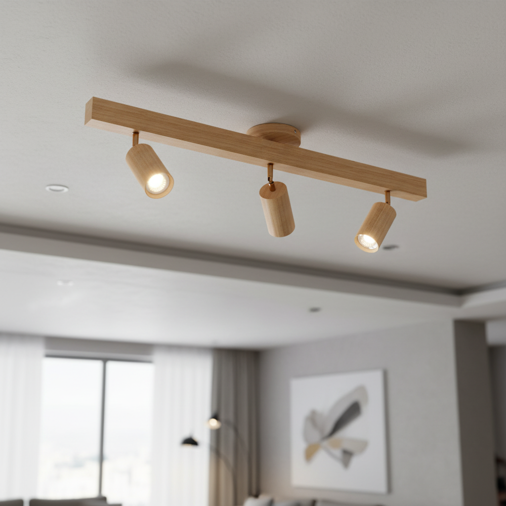 Verstellbare Spotleuchte Holz - Ecobeam
