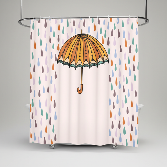 Wasserdichte Duschvorhang Matte - Raindroply