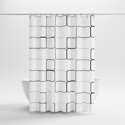 Wasserdichter Halbtransparenter Duschvorhang - HydroCurtix